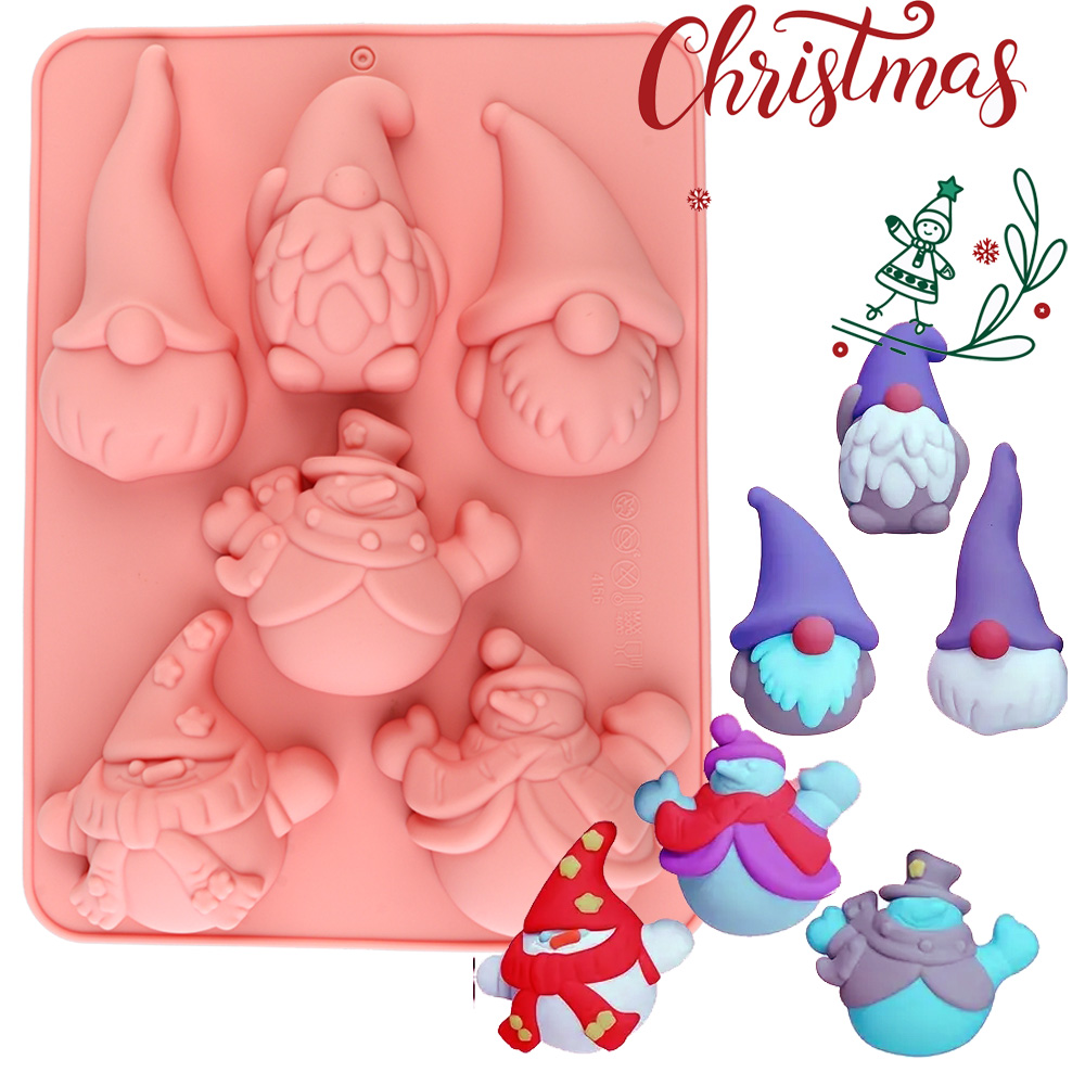 Candle Making Factory - 6 Bölmeli Noel Gnome Kek Çikolata