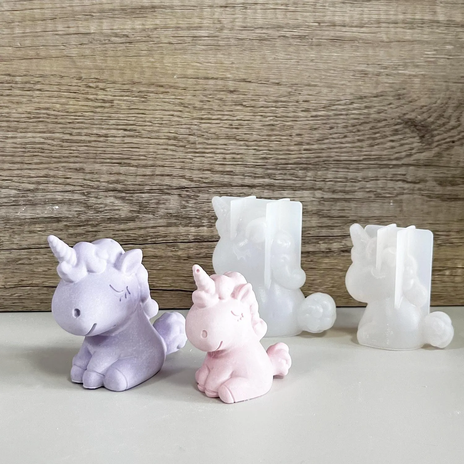 Candle Making Factory - 3D Geometrik Silikon Unicorn Kedi Geyik