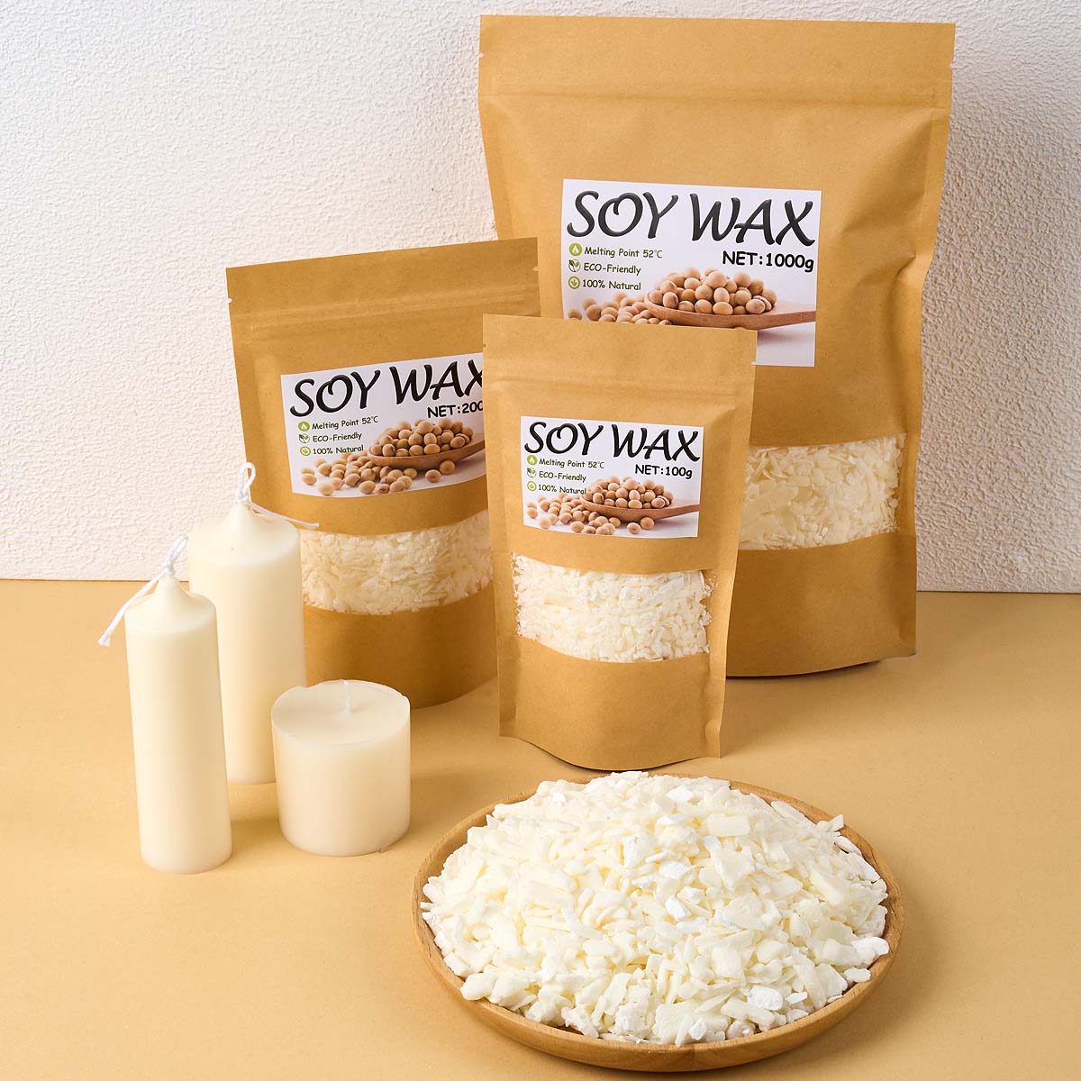 Candle Making Scents - 1 Pound Saf Beyaz Soya Balmumu