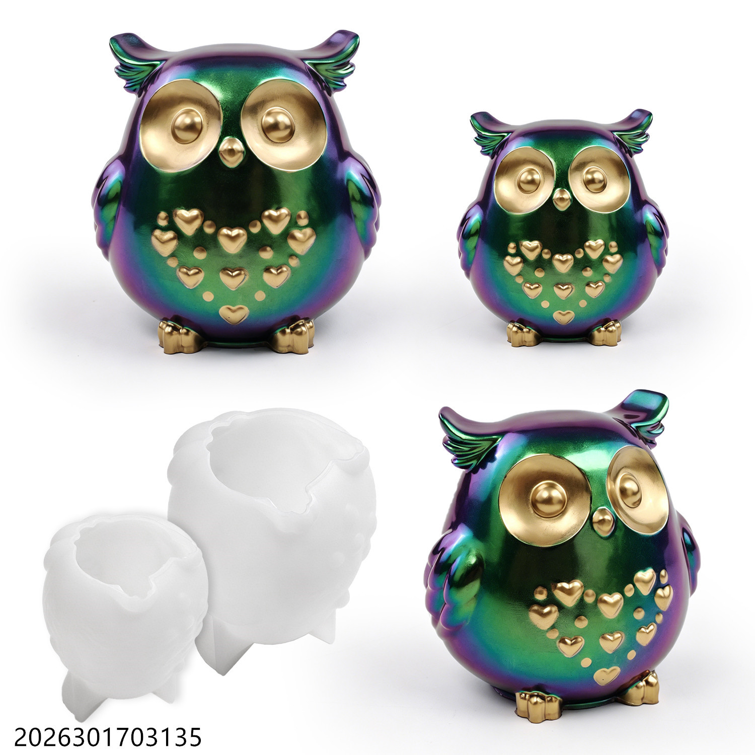 Candle Making Scents - Baykuş silikon kalıp 3D kuş şekli
