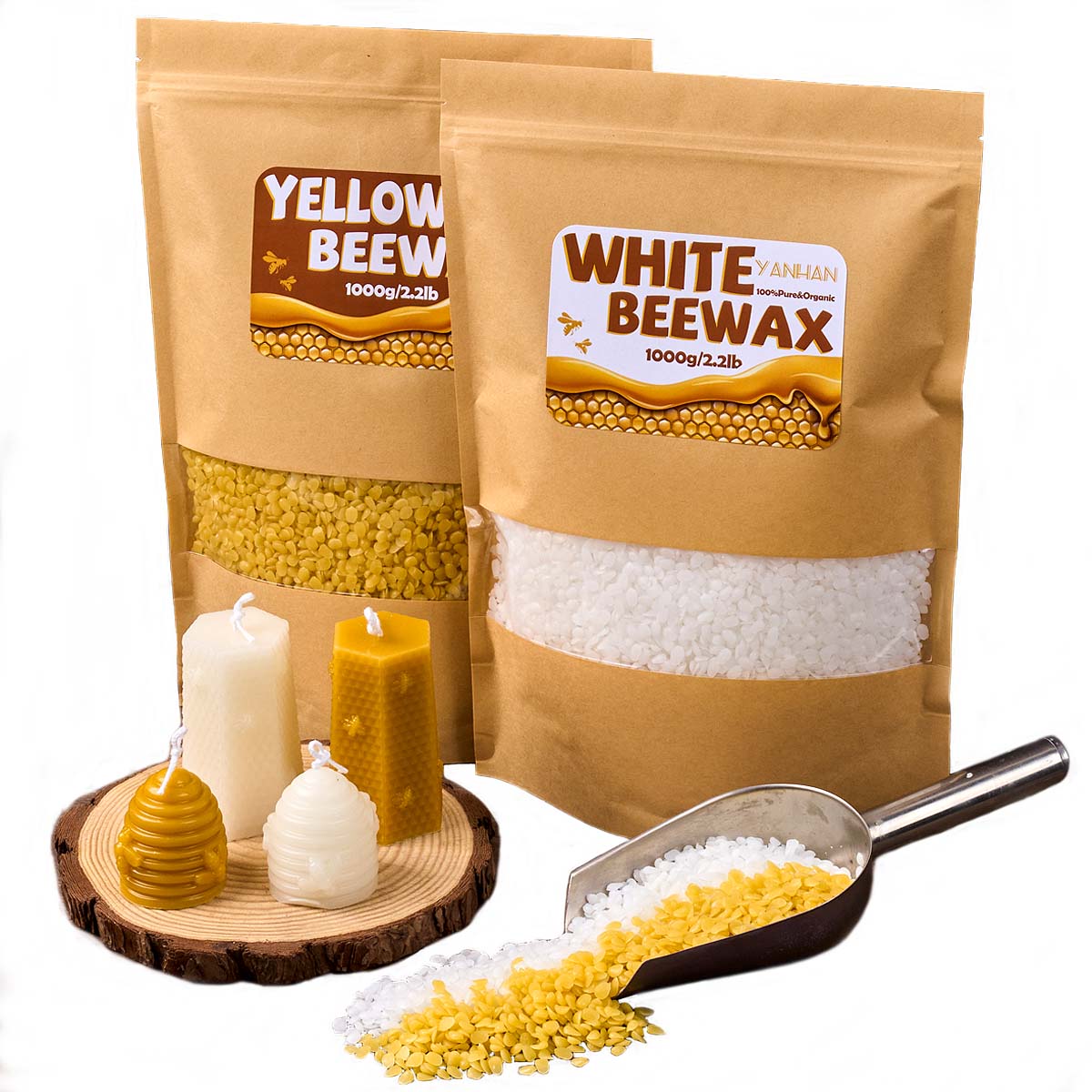 1000g Saf Doğal Granül Beyaz S - Candle Making Kit Beeswax incelemesi ve fiyatı